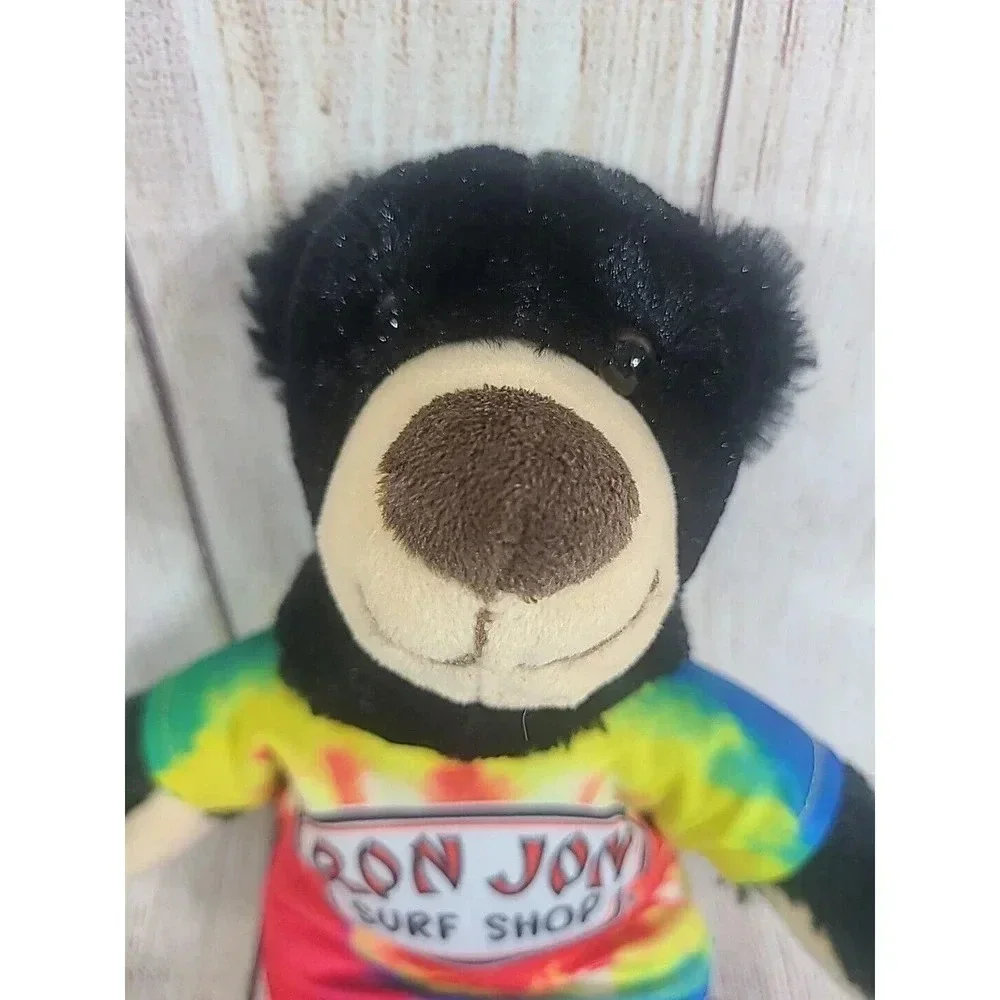 Soft Stuff Plush Ron Jon Surf Shop Teddy Bear Stuffed Animal Black 10.5
